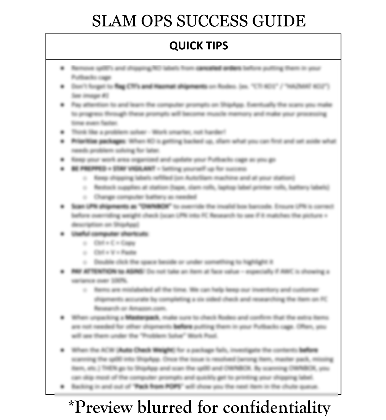 Preview of the Slam Operator Guide written by Michelle J.W.