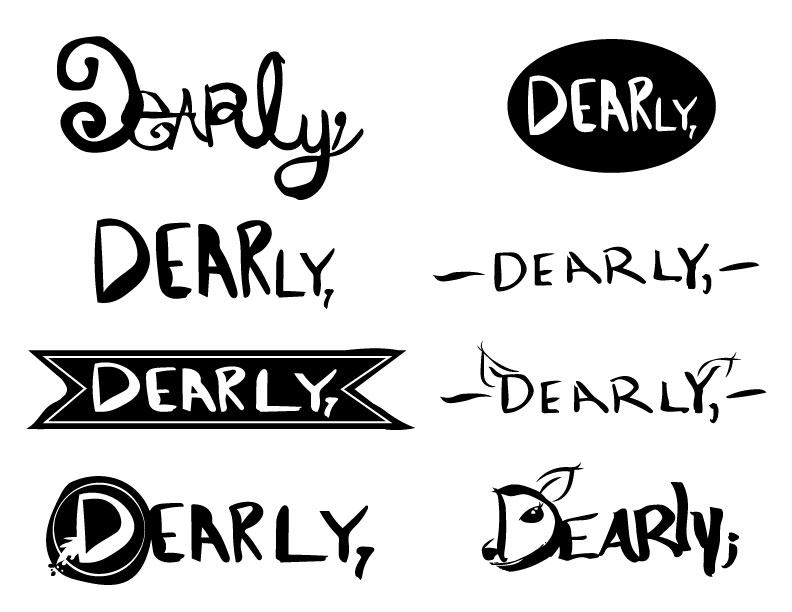 Dearly Design Logotype drawings