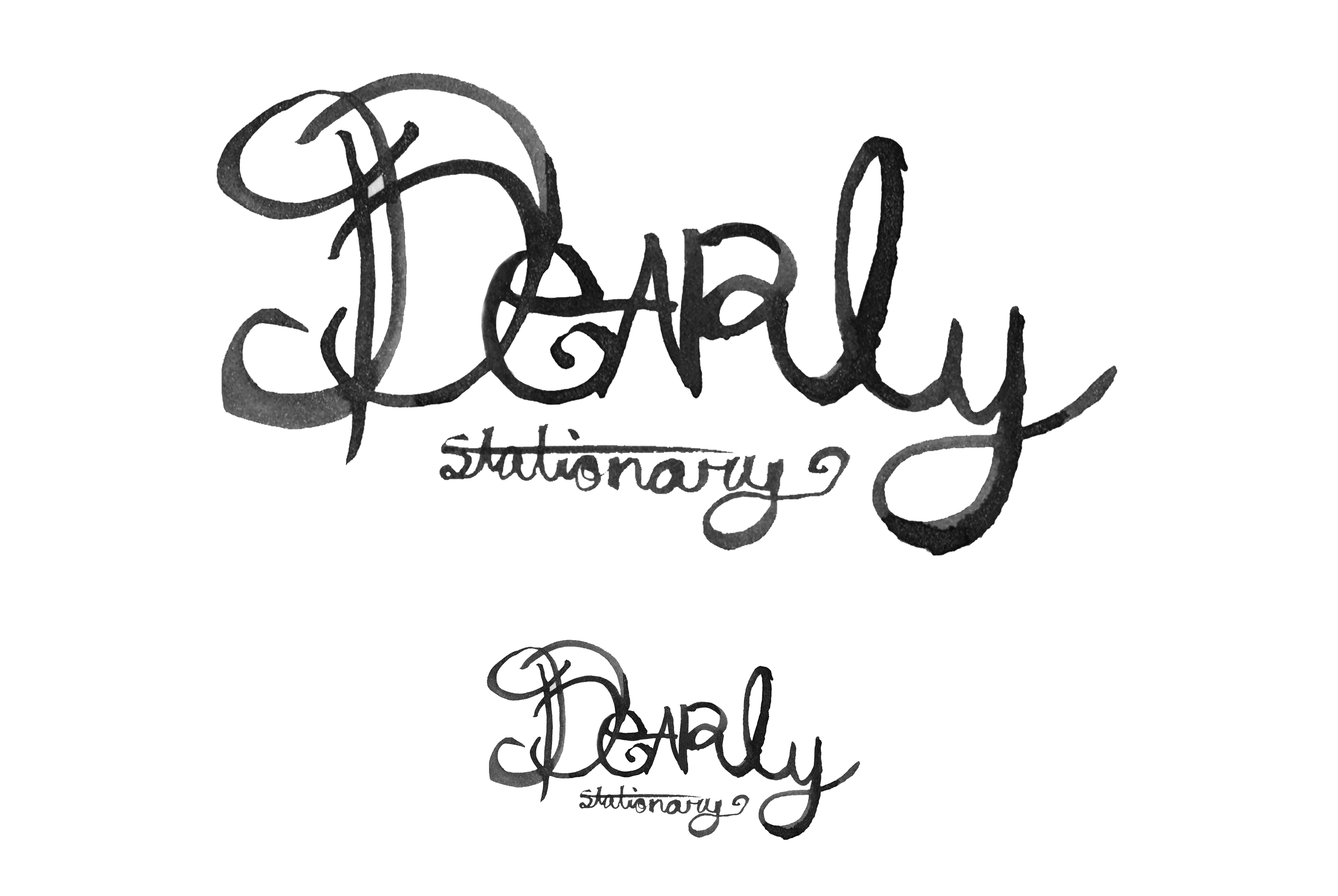 Dearly Design watercolor art logotype