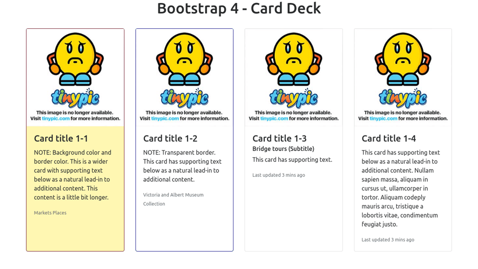 Bootstrap 4 card-deck