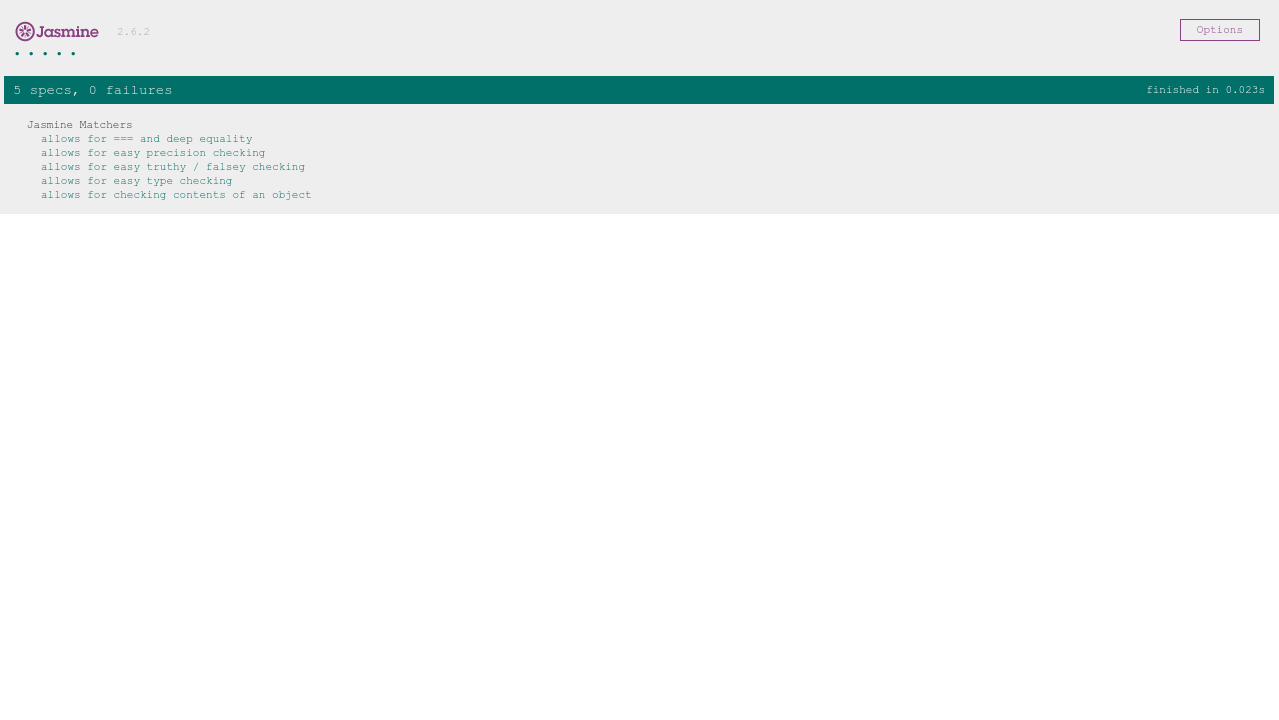 Jasmine Matchers