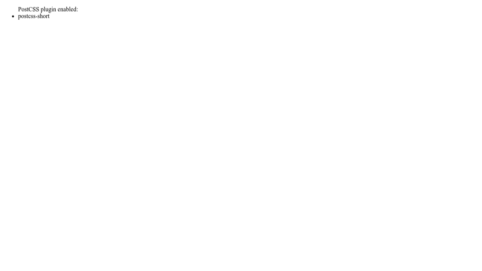 Postcss Template With Postcss Short Postcss Template With Postcss Short
