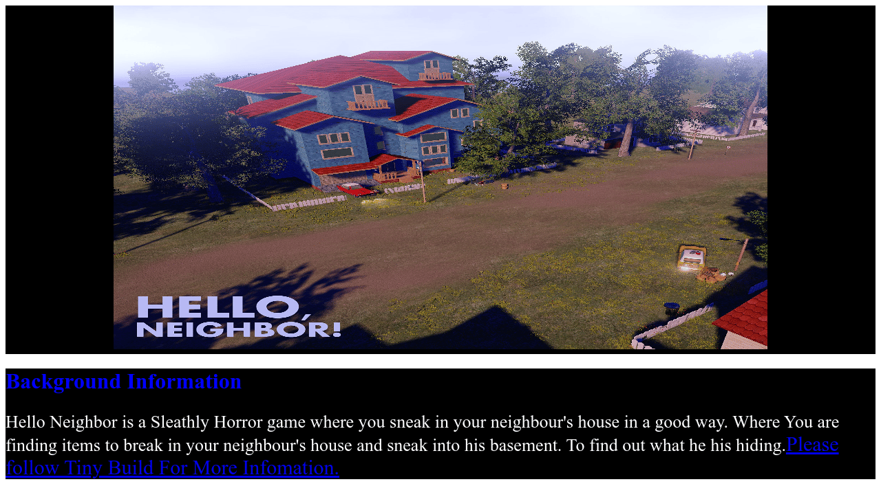 Hello Neighbor Project