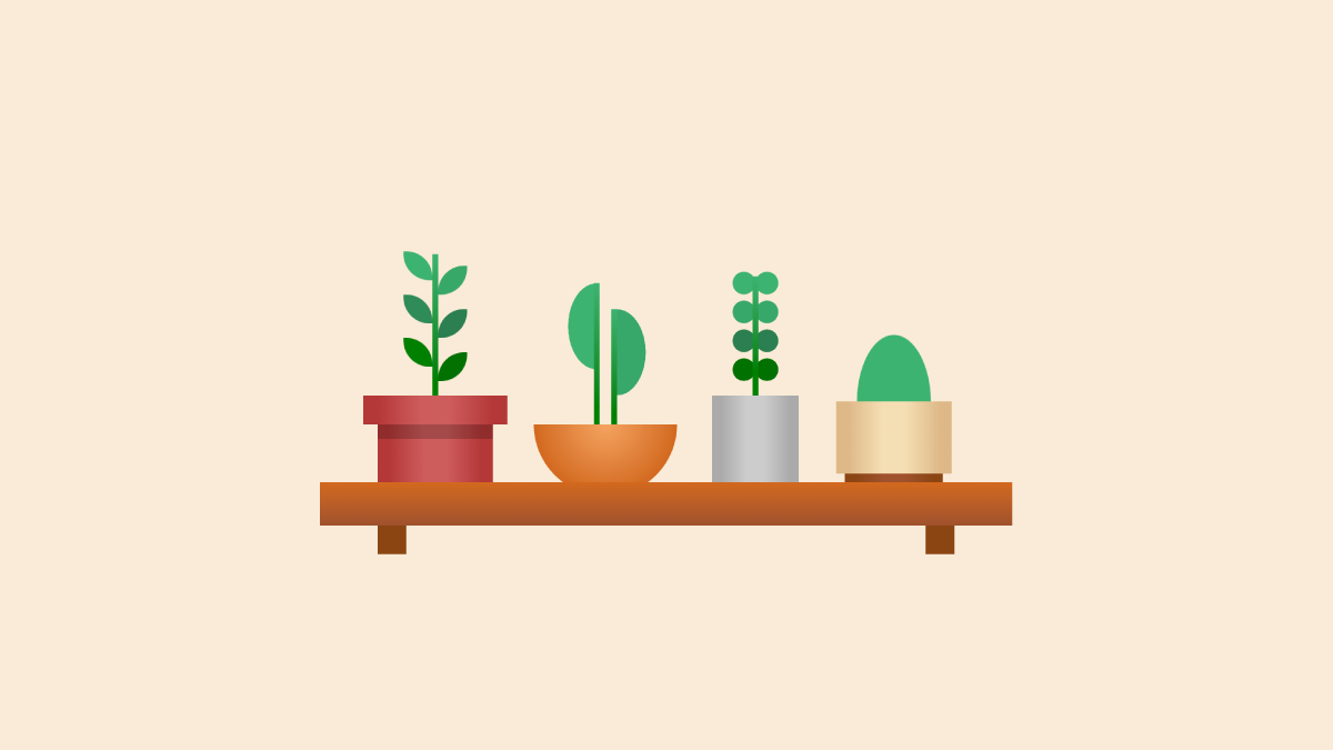 Single div CSS plant shelf