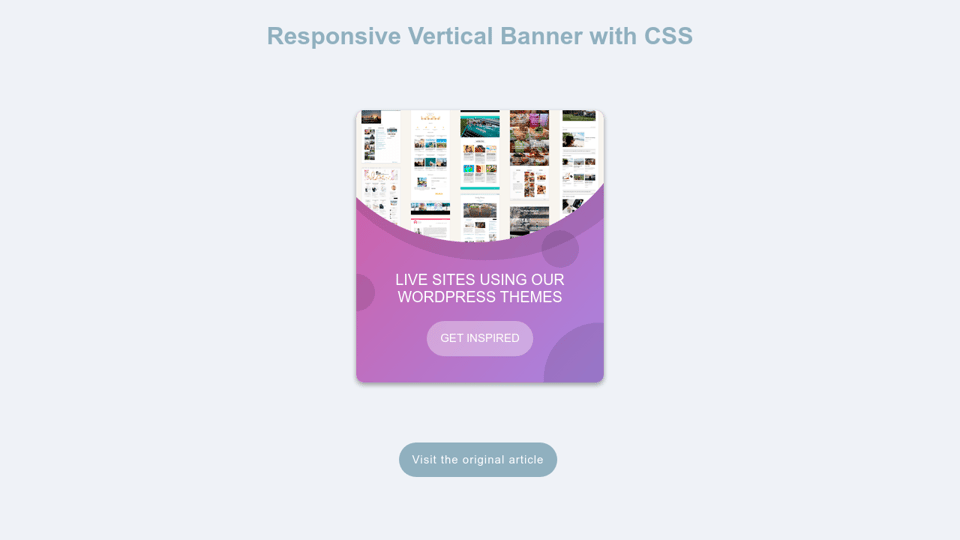 Responsive Vertical Banner Using Css Backgrounds Responsive Vertical Banner Using Css