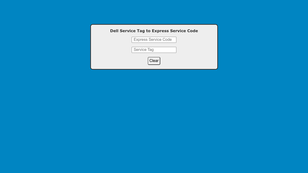dell express service code