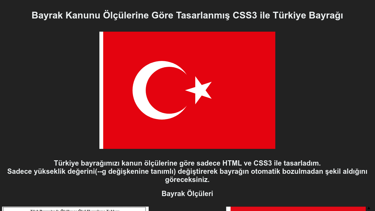 Css3 Ile Turkiye Bayragi
