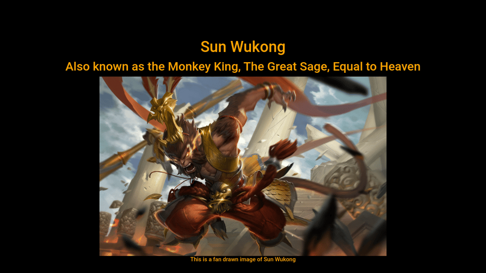 Tribute Page Sun Wukong Tribute Page Sun Wukong