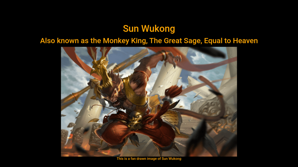 Tribute Page Sun Wukong