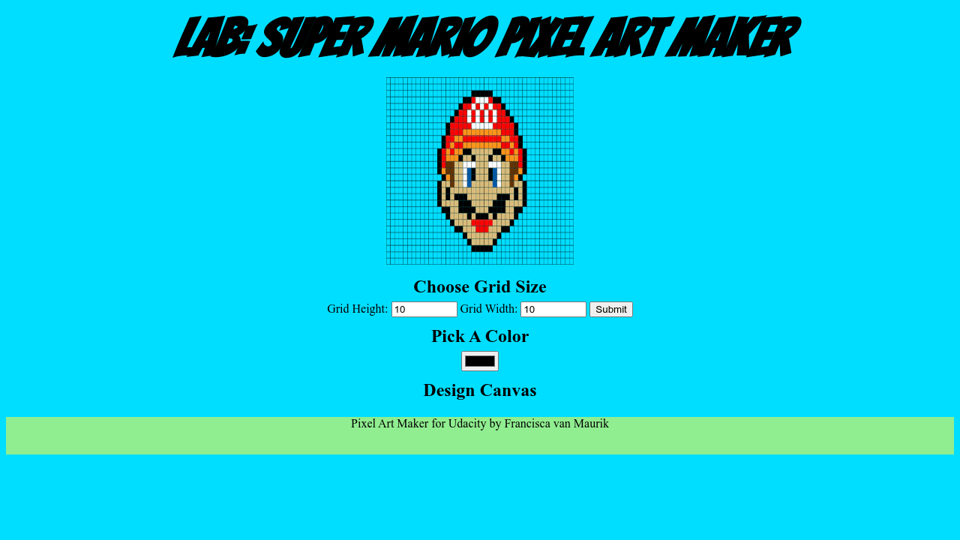 Mario Pixel Art Maker