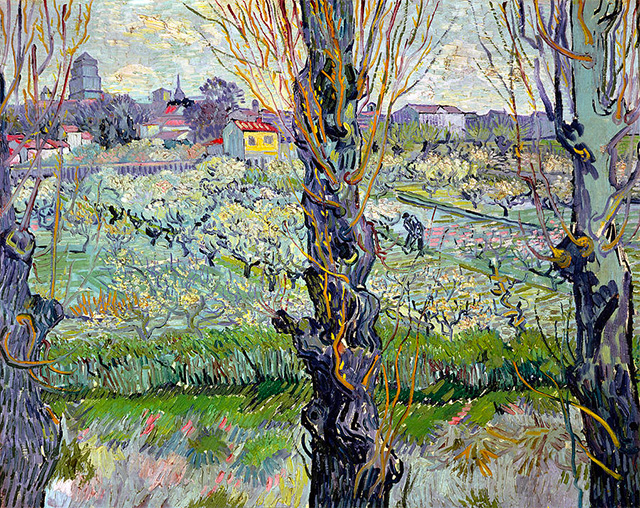 View of Arles, Flowering Orchards, April 1889, Neue Pinakothek, Munich