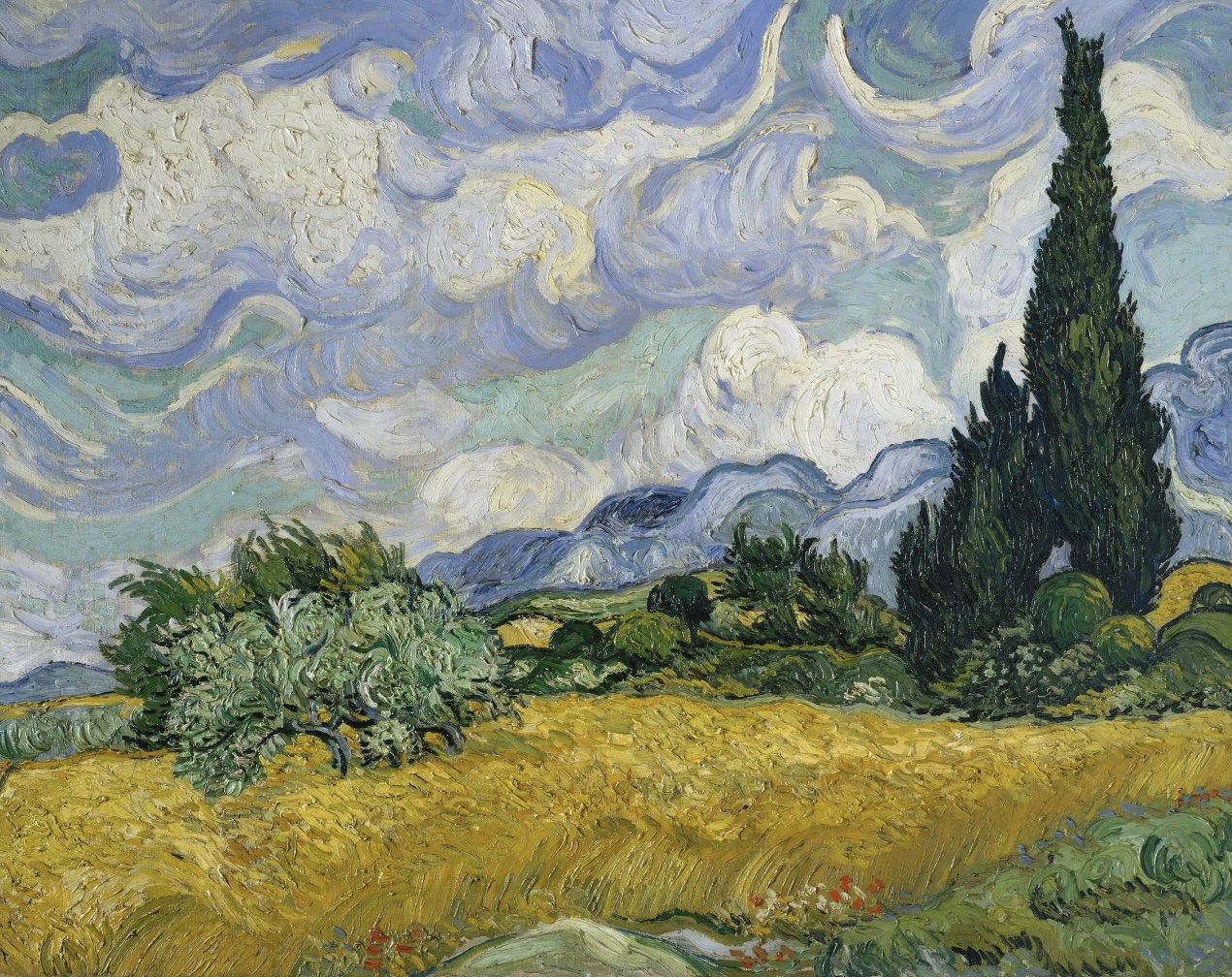 Wheat Field with Cypresses, September 1889, Metropolitan Museum of Art, New York