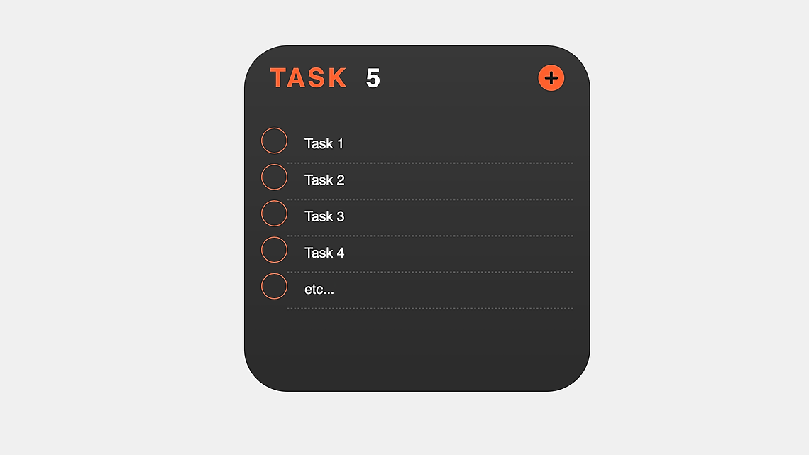 iOS Reminder Widget