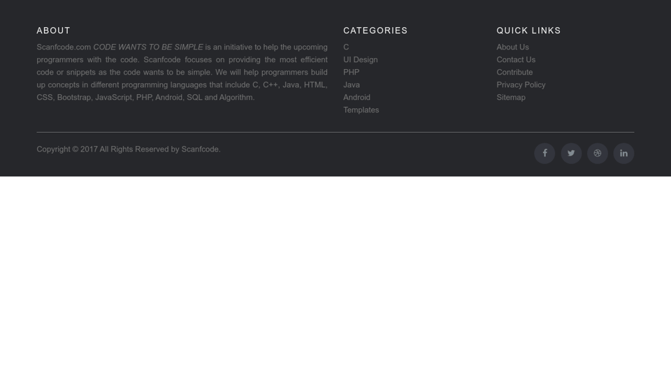 Footer Template