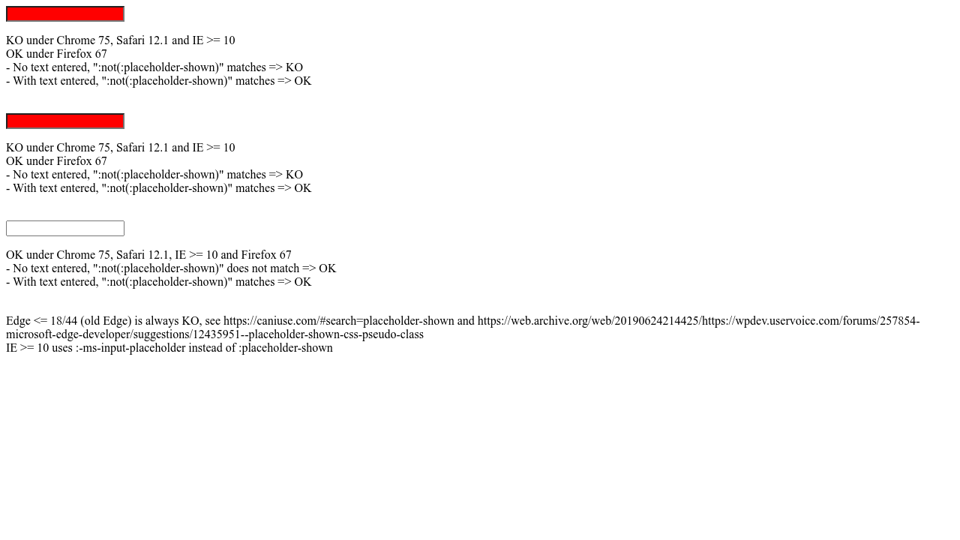 Input Placeholder Not Placeholder Shown Css Input Placeholder Not Placeholder Shown Css
