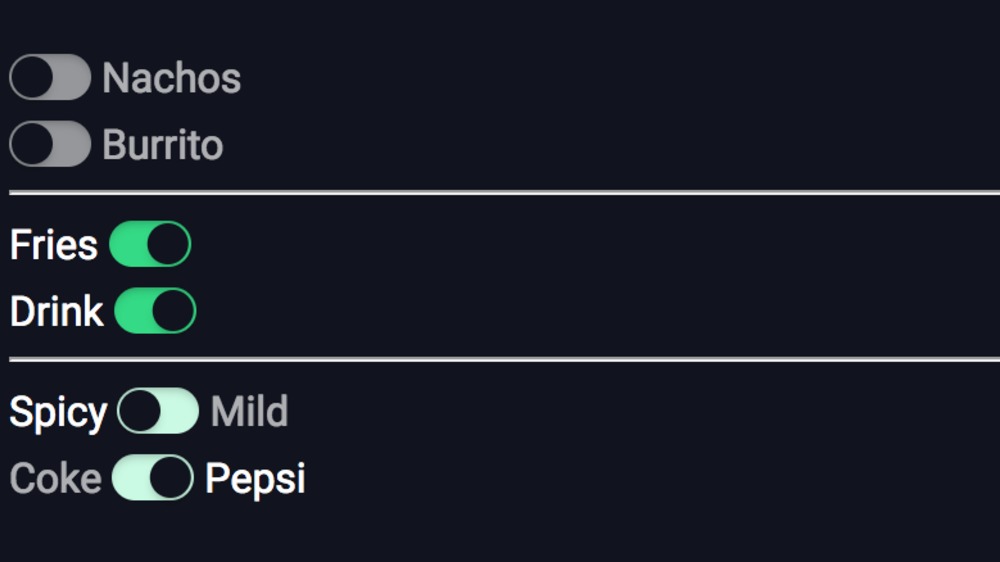 Vue JS Toggle Switches