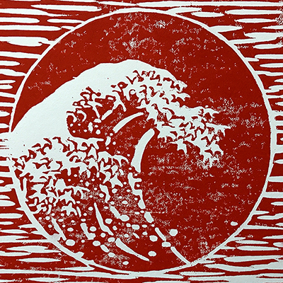 Red Wave art piece