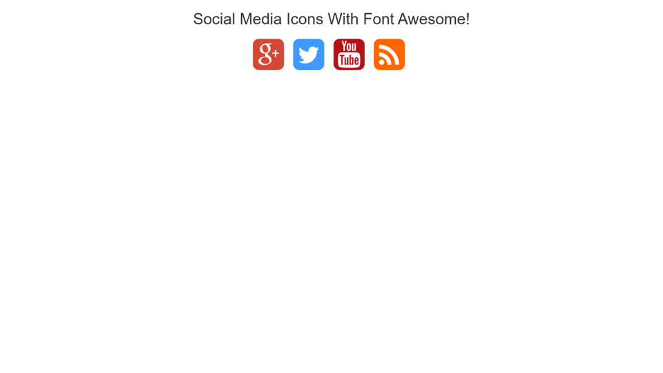 Social Media Icons With Font Awesome Social Media Icons With Font Awesome