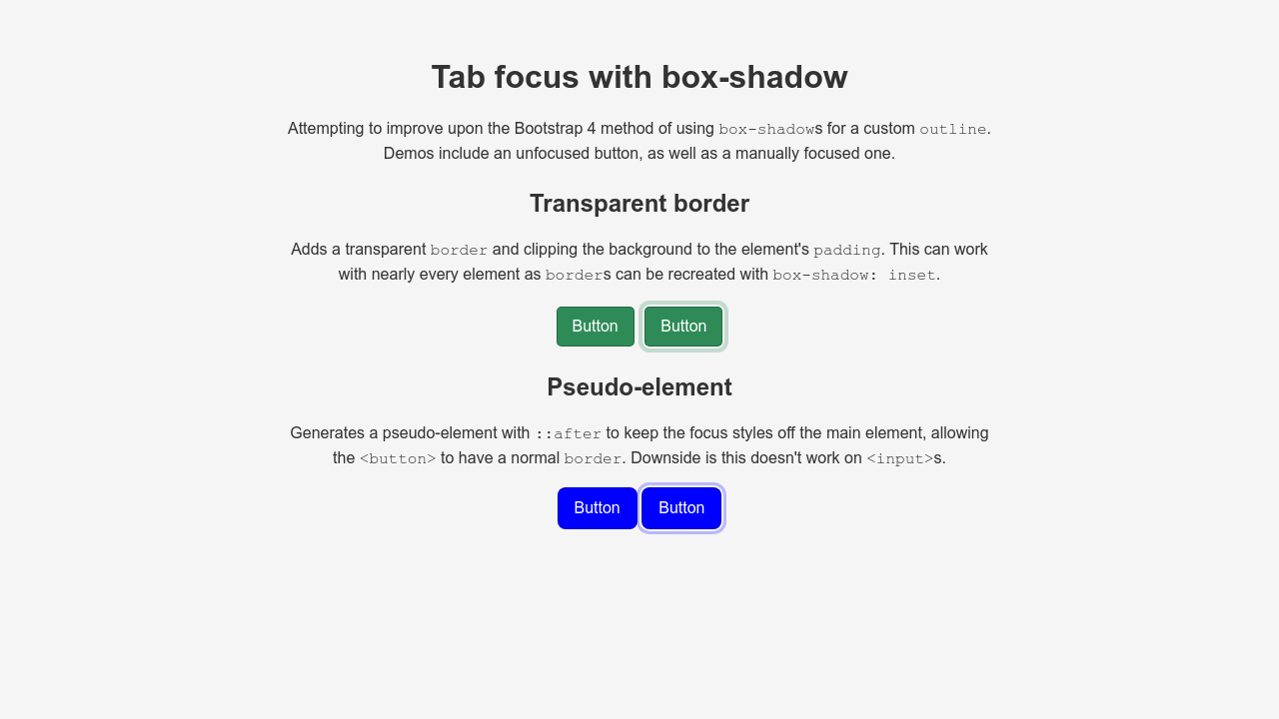 Improved Custom Tab Focus With Transparent Borders