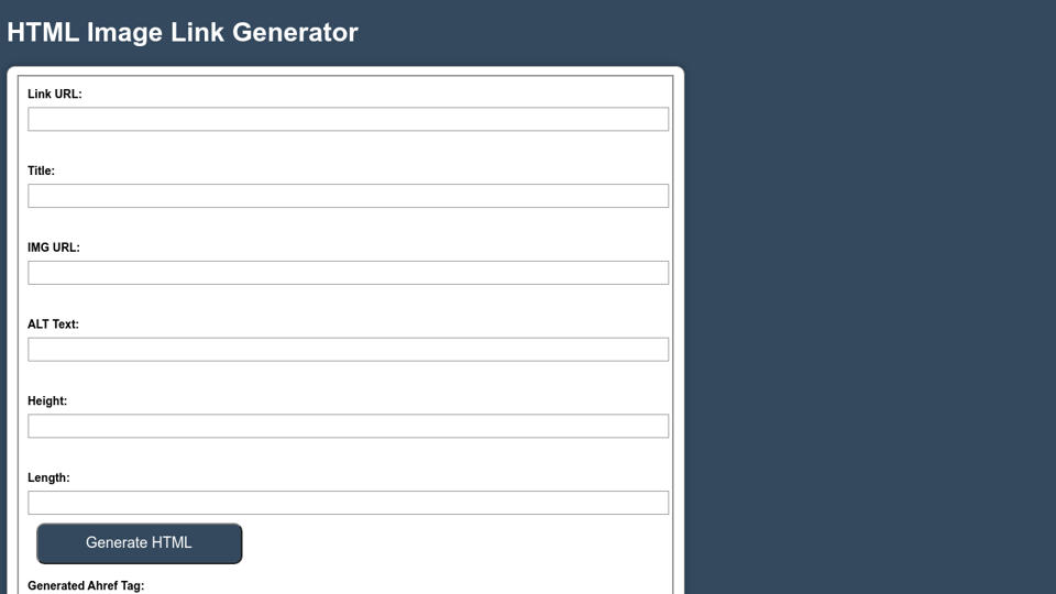 HTML Image Link Generator