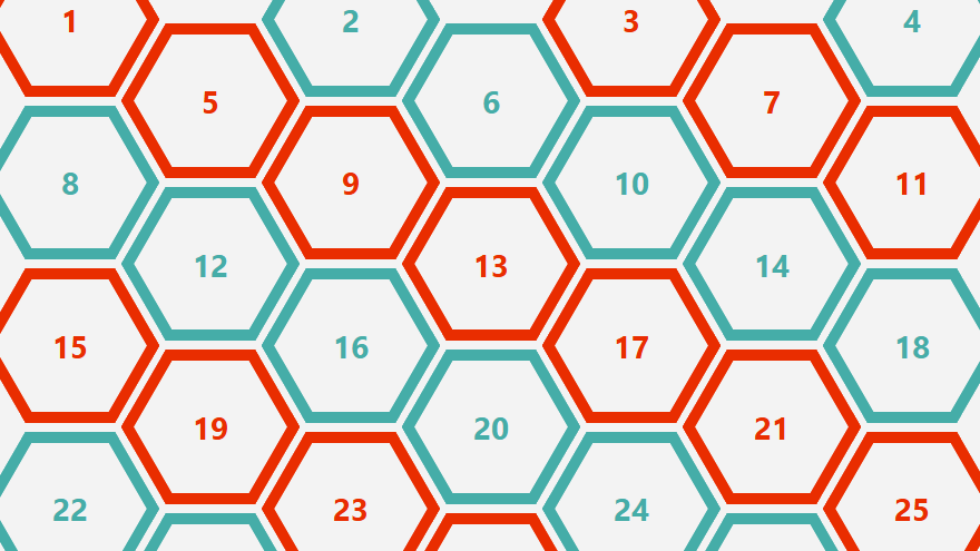 Responsive Grid of hexagon without media queries