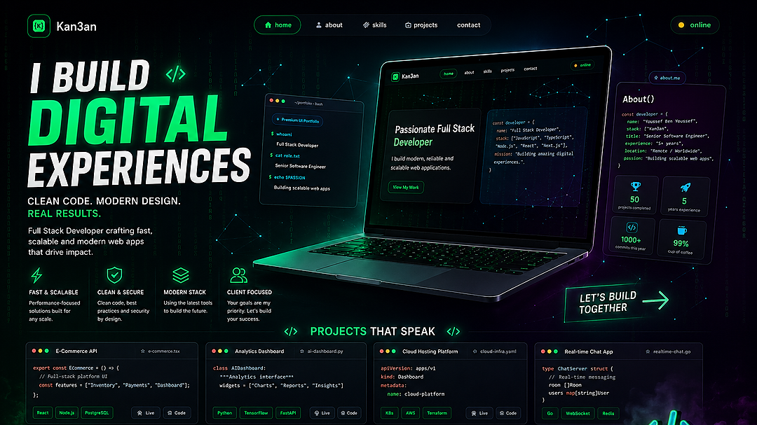 CyberCode Portfolio | Interactive Developer UI