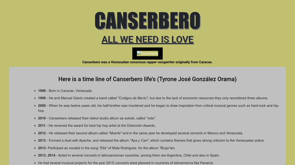 Tribute Page Tribute Page