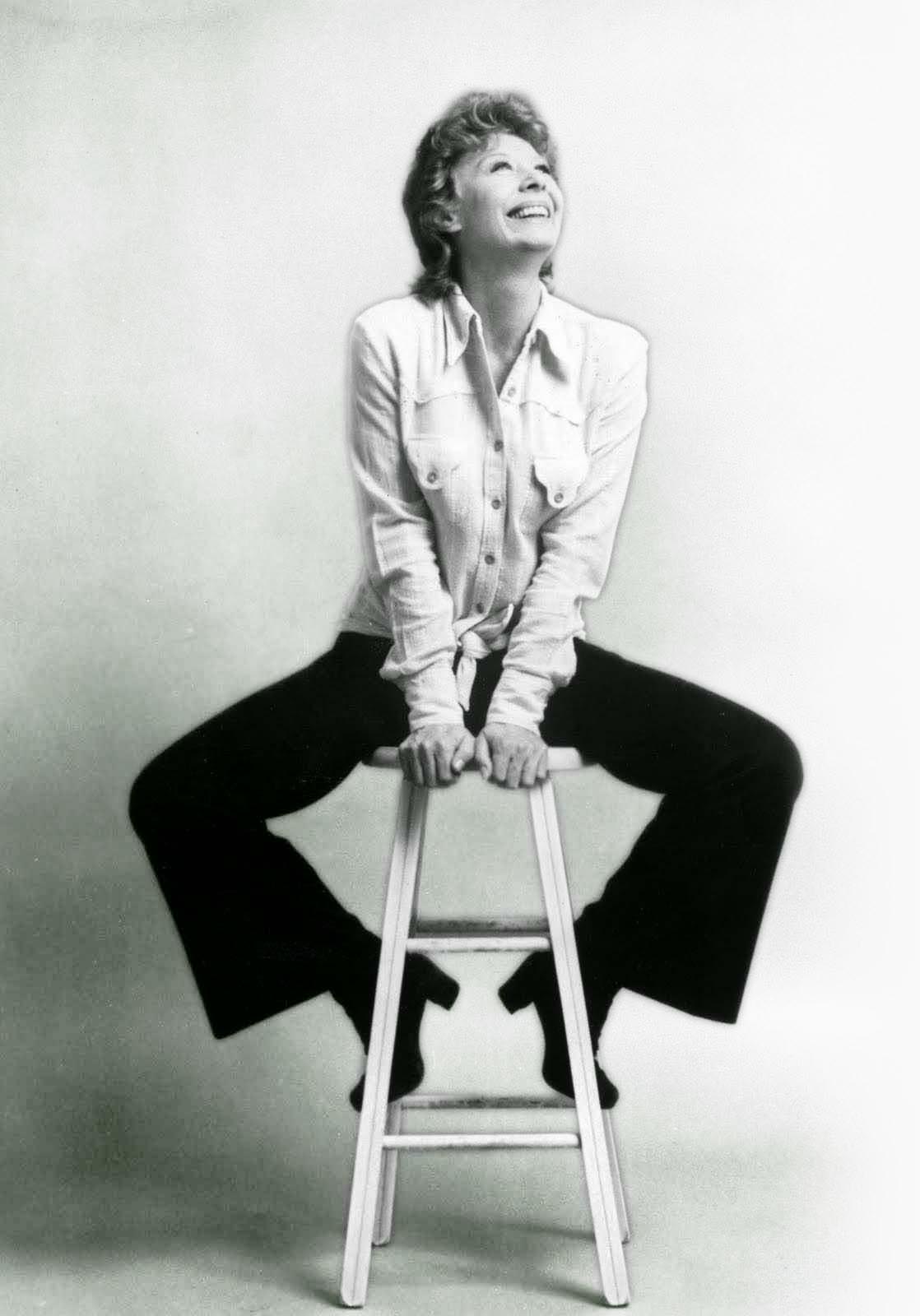Gwen Verdon on a stool