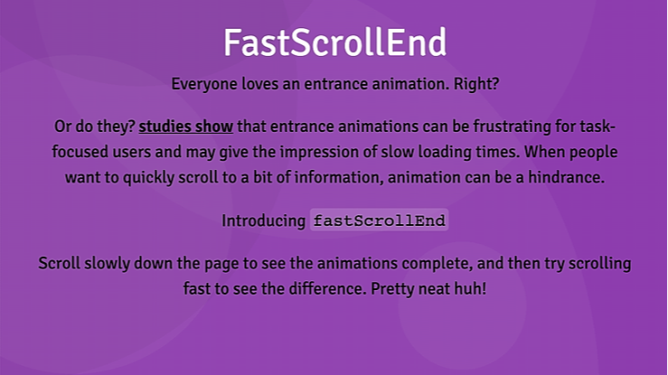 Simple fastScrollEnd example