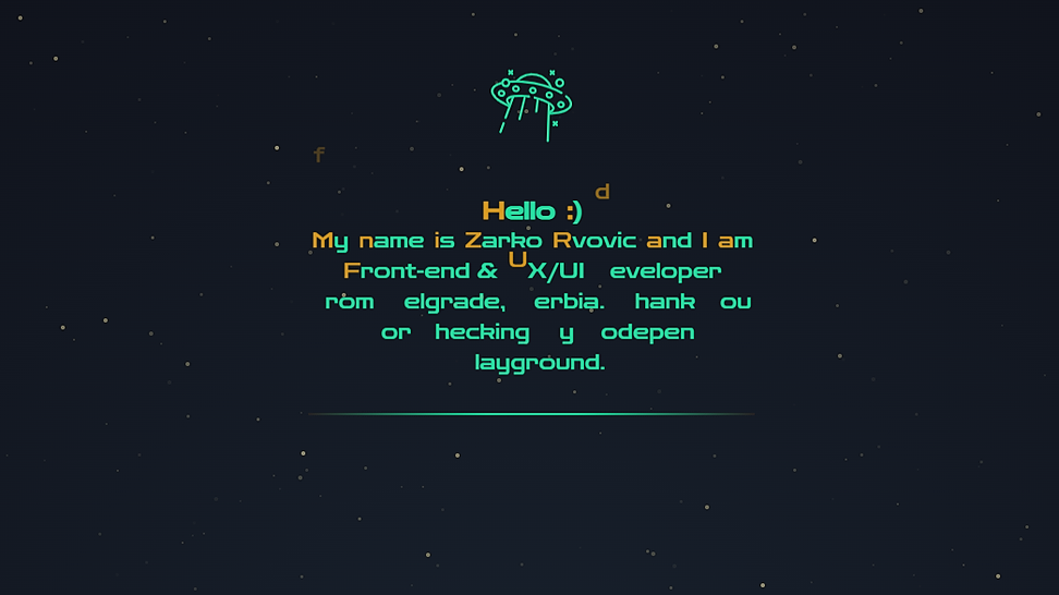 Codepen hide and reveal challenge - click UFO
