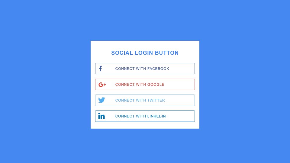 Social Login Button