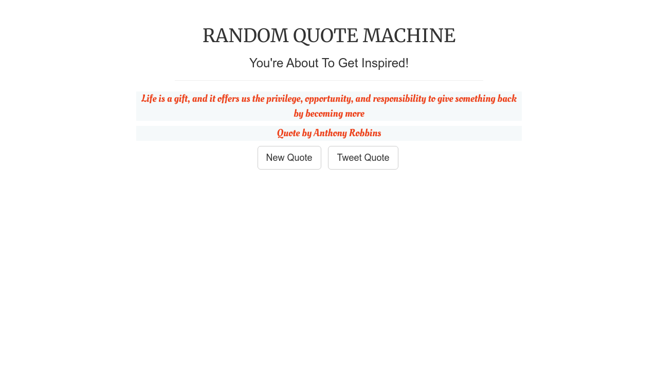The Random Quote Machine Project - Developer Showcase - The ...