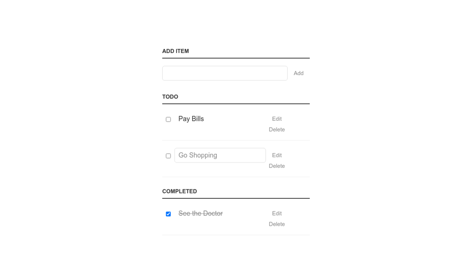 pure javascript to do list
