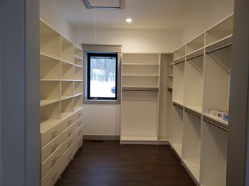 Custom closet built-in organization system in Indian Lake, Michigan