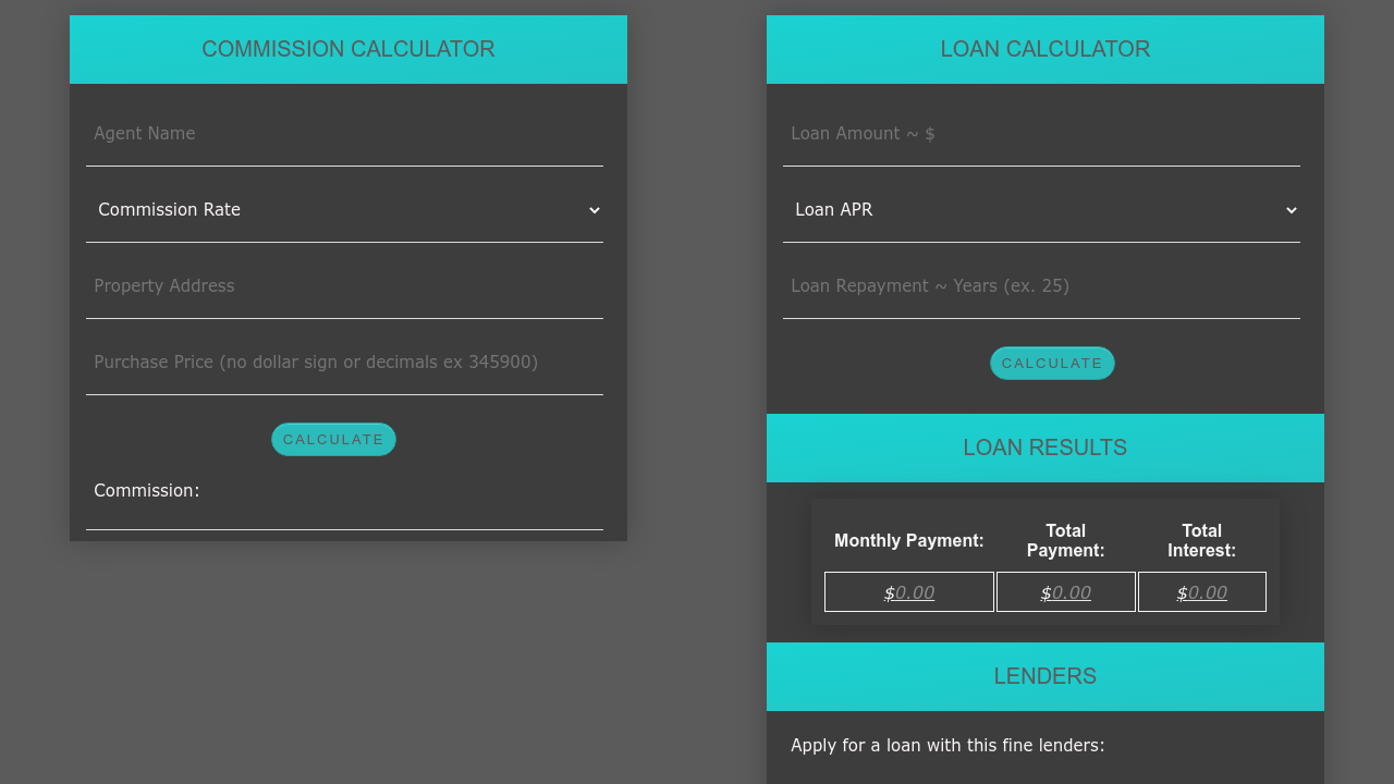 mortgage calculator html code