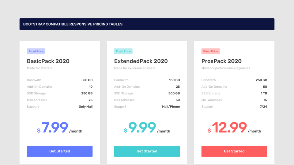 Pens Tagged Responsive Pricing Table On Codepen