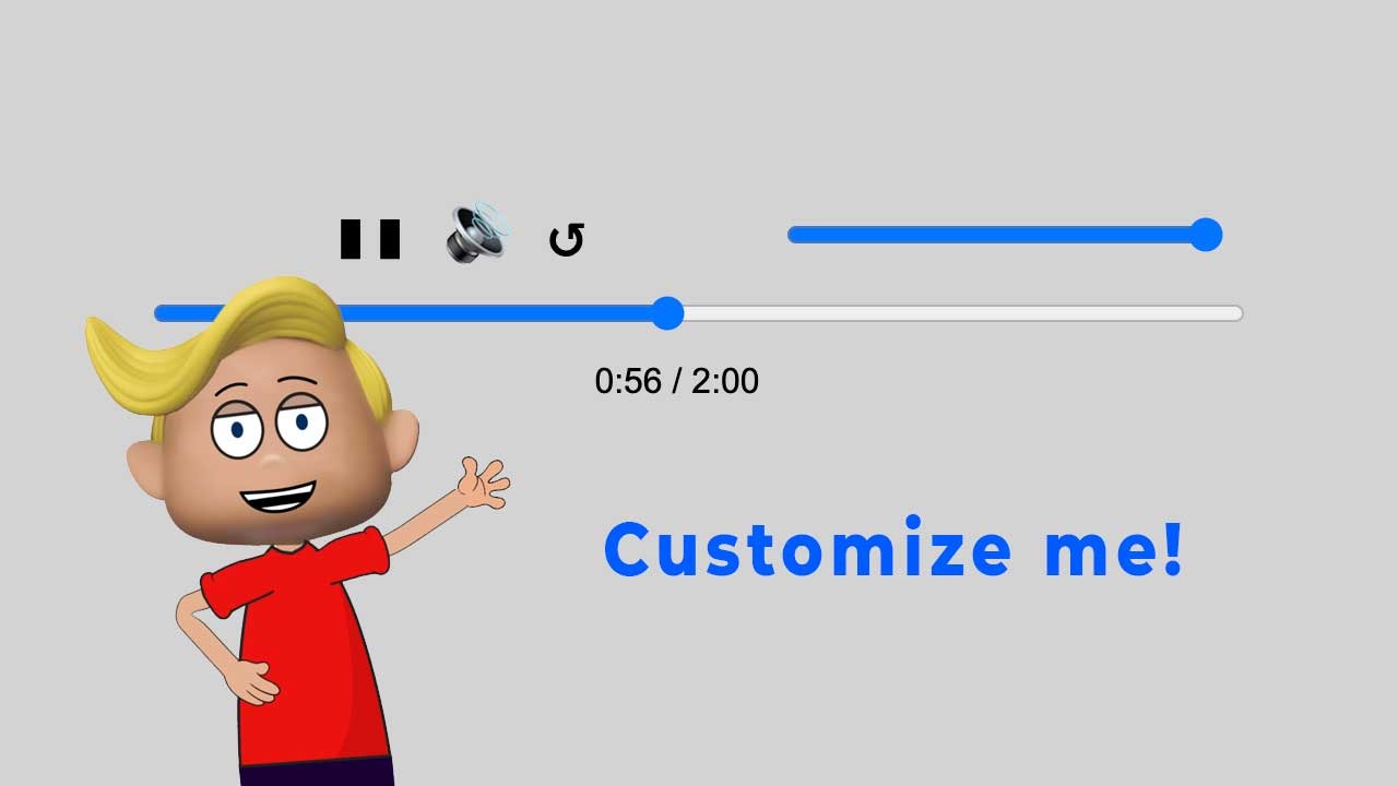 CodePen Customizable Basic JS Audio Player with Play, Mute, Volume