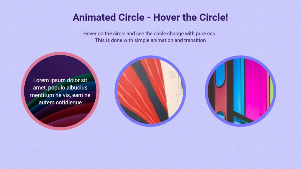 Animated Rounded Information Card with pure CSS