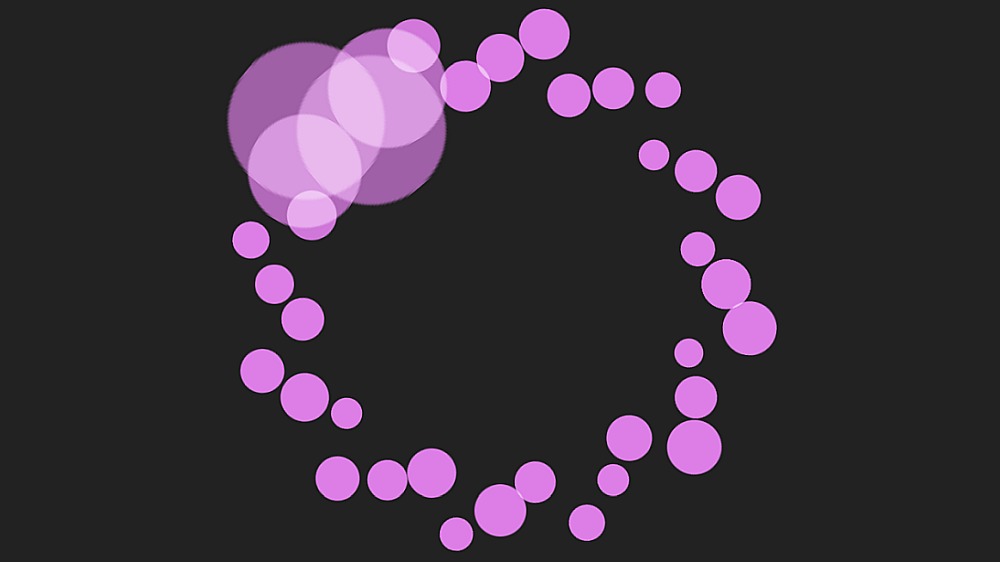 Pure CSS bubble ring loader