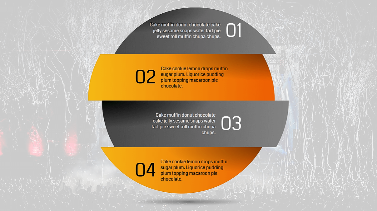 Responsive infographic with CSS variables, flexbox and clip-path