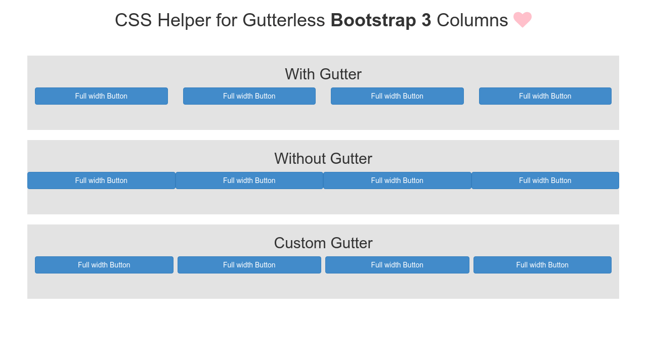 Bootstrap Modify The Gutter Padding From Columns