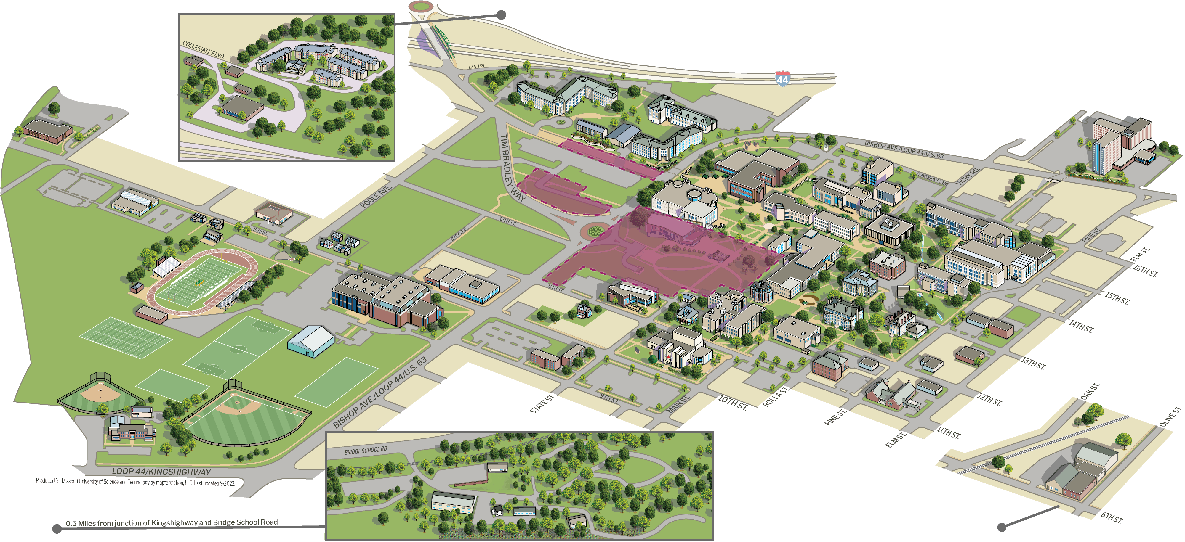 Campus Map Missouri University Of Science And Technology Missouri S T