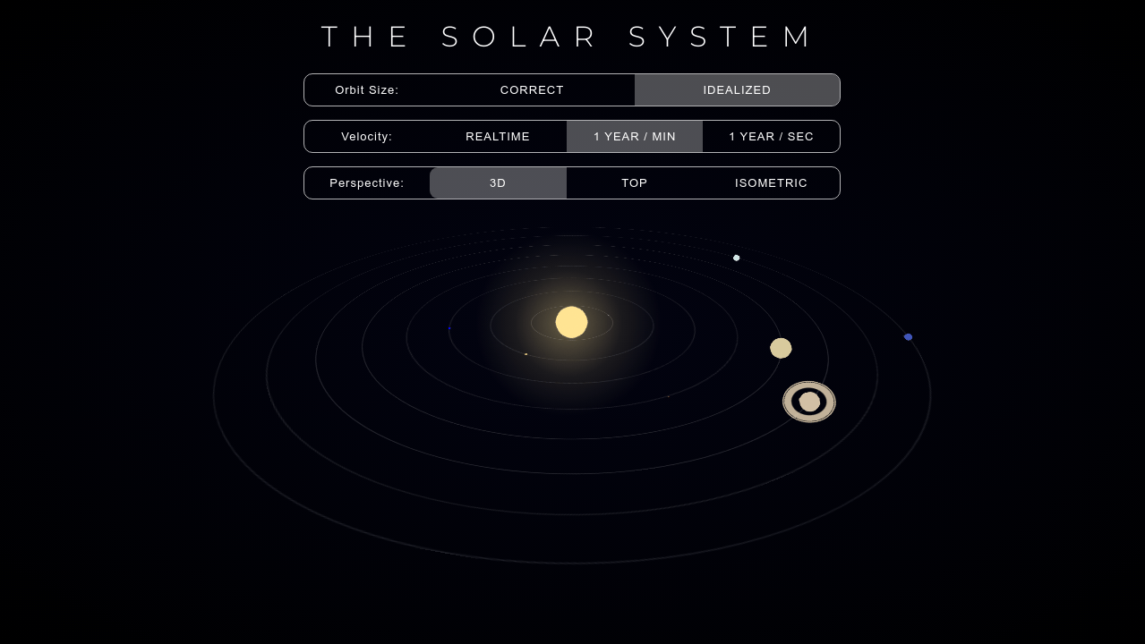 CodePen - Solar System 3D Animation (Pure CSS)