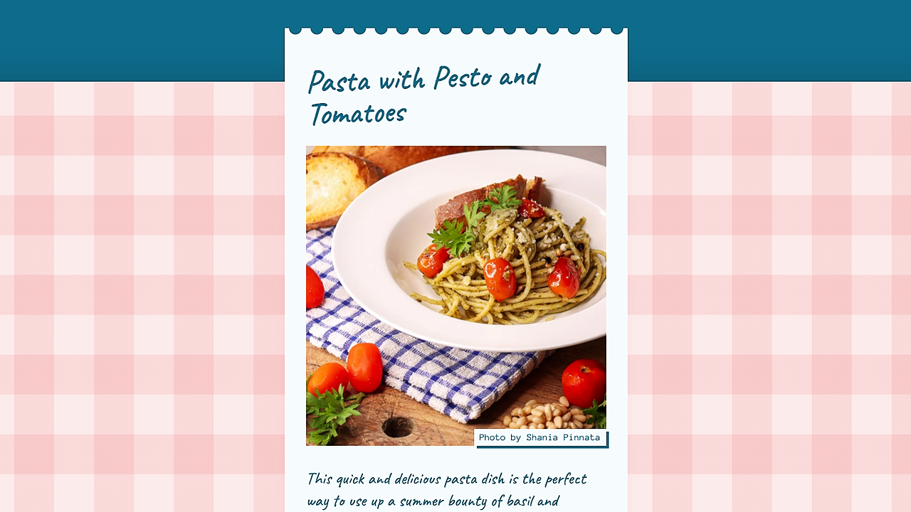 CodePenChallenge Recipe Layout a Collection by Team CodePen on