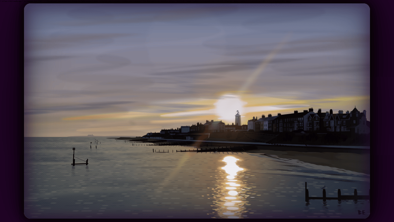 Pure CSS Landscape - An Evening in Southwold