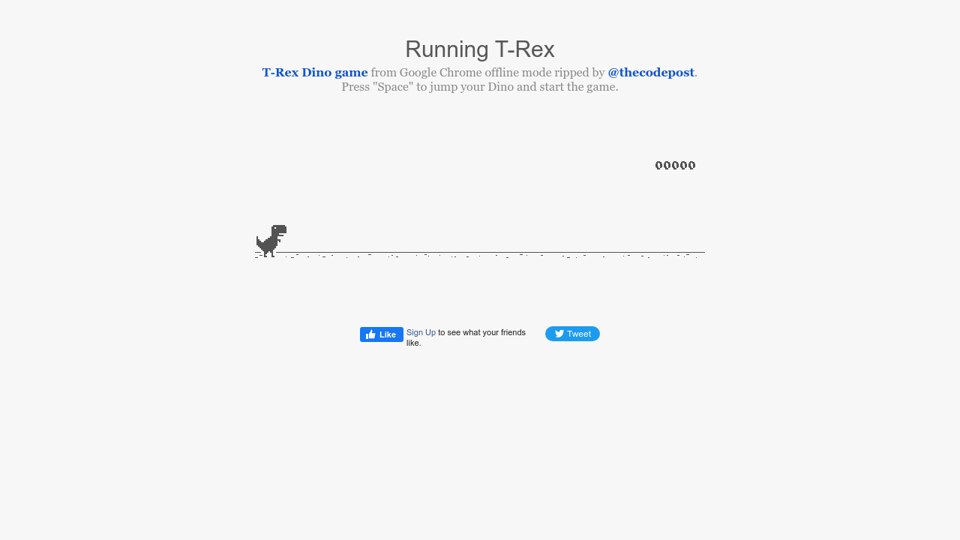 Dinosaur Game Chrome