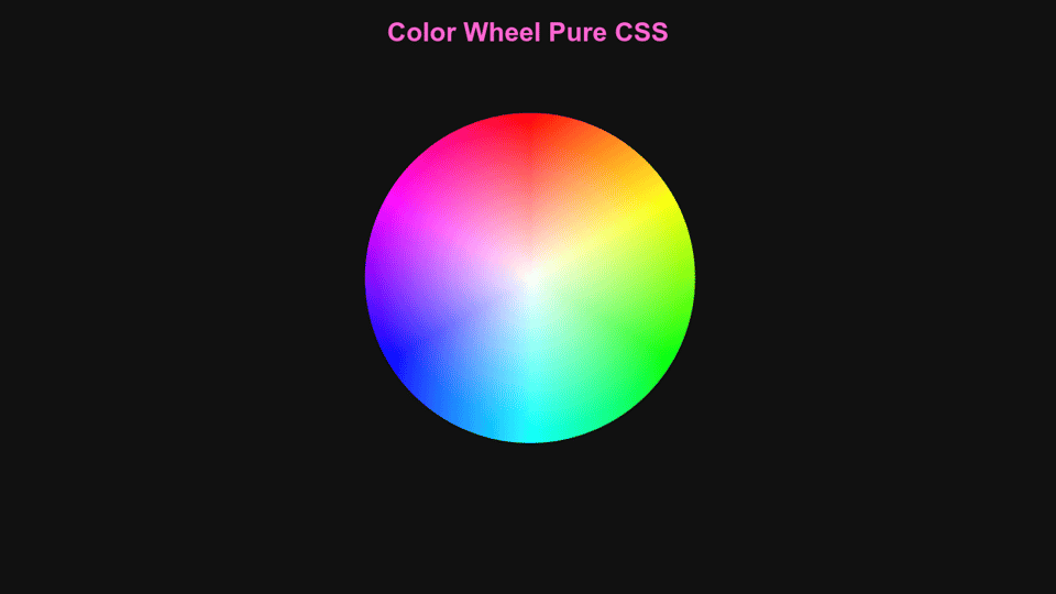 Color Wheel Pure CSS