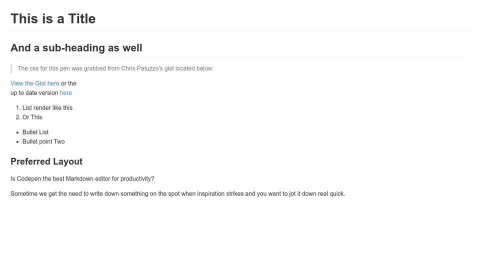 Markdown Markdown