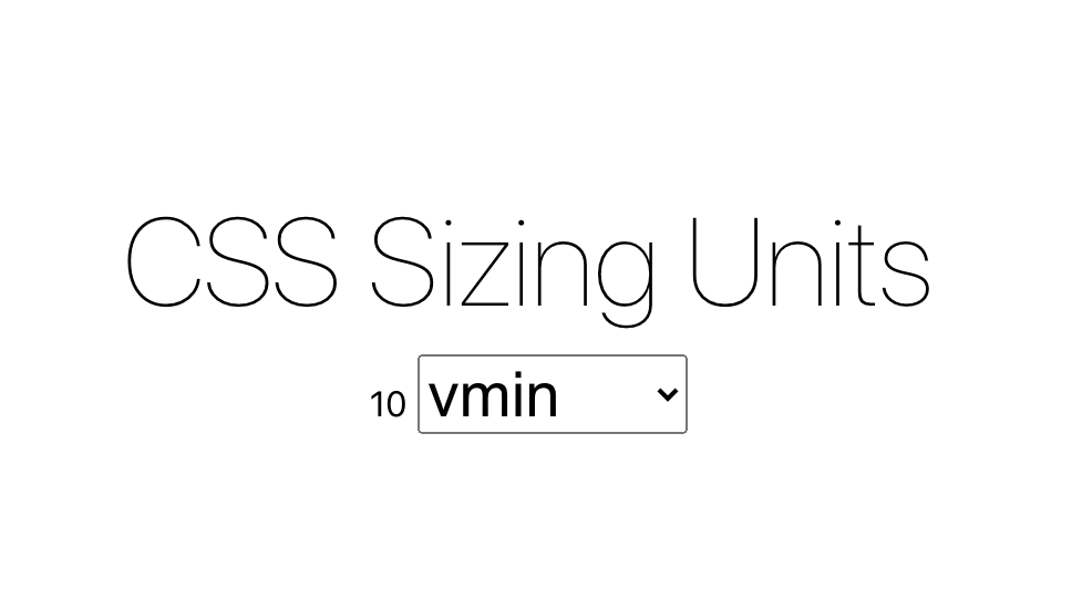 Select Length CSS Lengths
