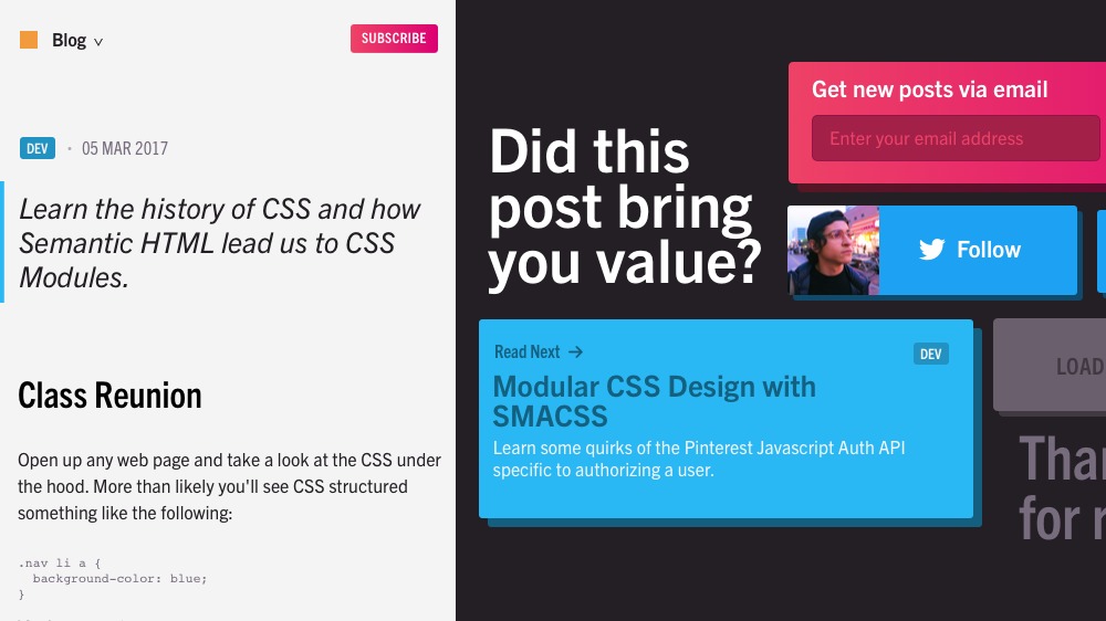 Responsive Blog Post Page (w/ Flexbox Grid)